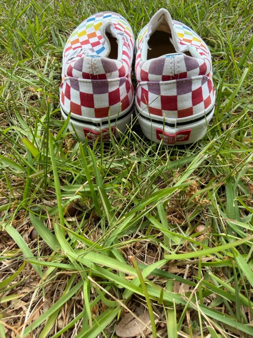 Vans Checkered Rainbow Unisex Women size 7 and Men Size 5.5